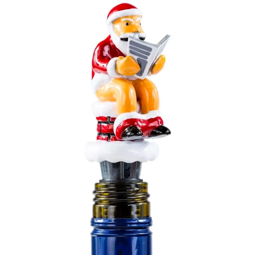 ❤️ Tipsy Elves Santa Pooping Wine Stopper
